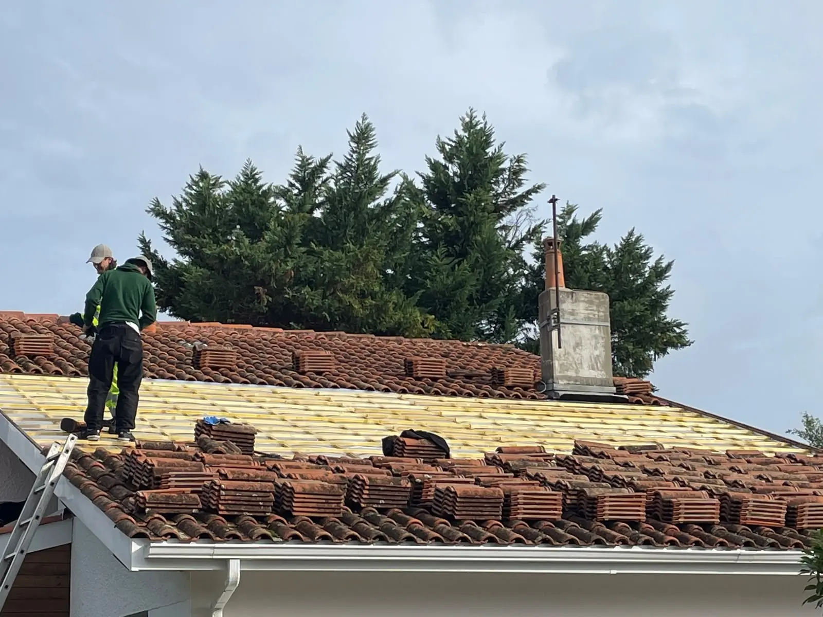 Rénovation d'une toiture en tuiles à Bergerac