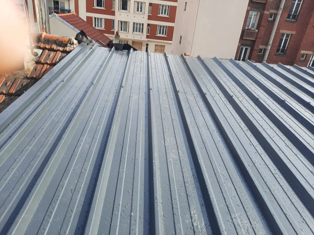 Toiture en bac acier gris à Marmande